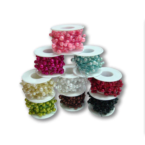 Alambre con perlas Blanco (1 pieza)